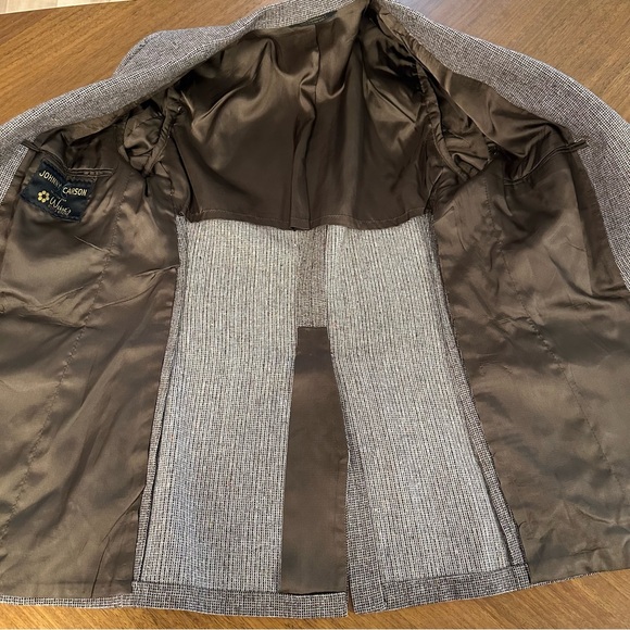 Vintage 70s Johnny Carson For Weise’s Blazer Jacket Brown Tweed Mens Size 38 - Picture 5 of 11